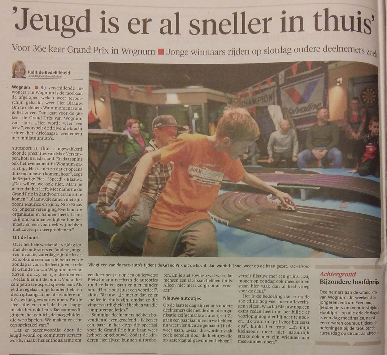 NHD 9 januari 2020 Jeugd is er al sneller in thuis